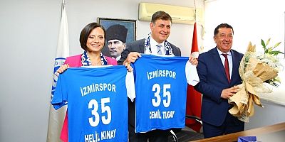 Helil Kınay Cemil Tugay'la birlikte İzmirspor'u ziyaret etti: 
