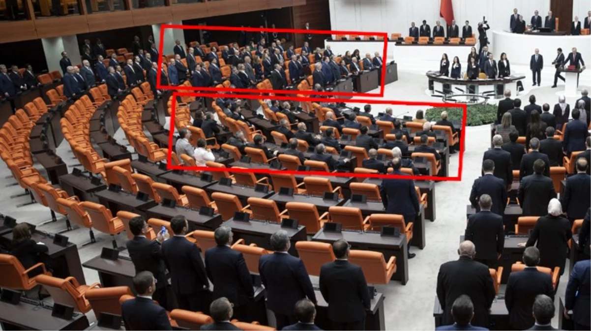 Cumhurbaşkanı Erdoğan'ın yemin töreninde dikkat çeken görüntü! Muhalefetten sadece İYİ Partili vekiller ayağa kalktı
