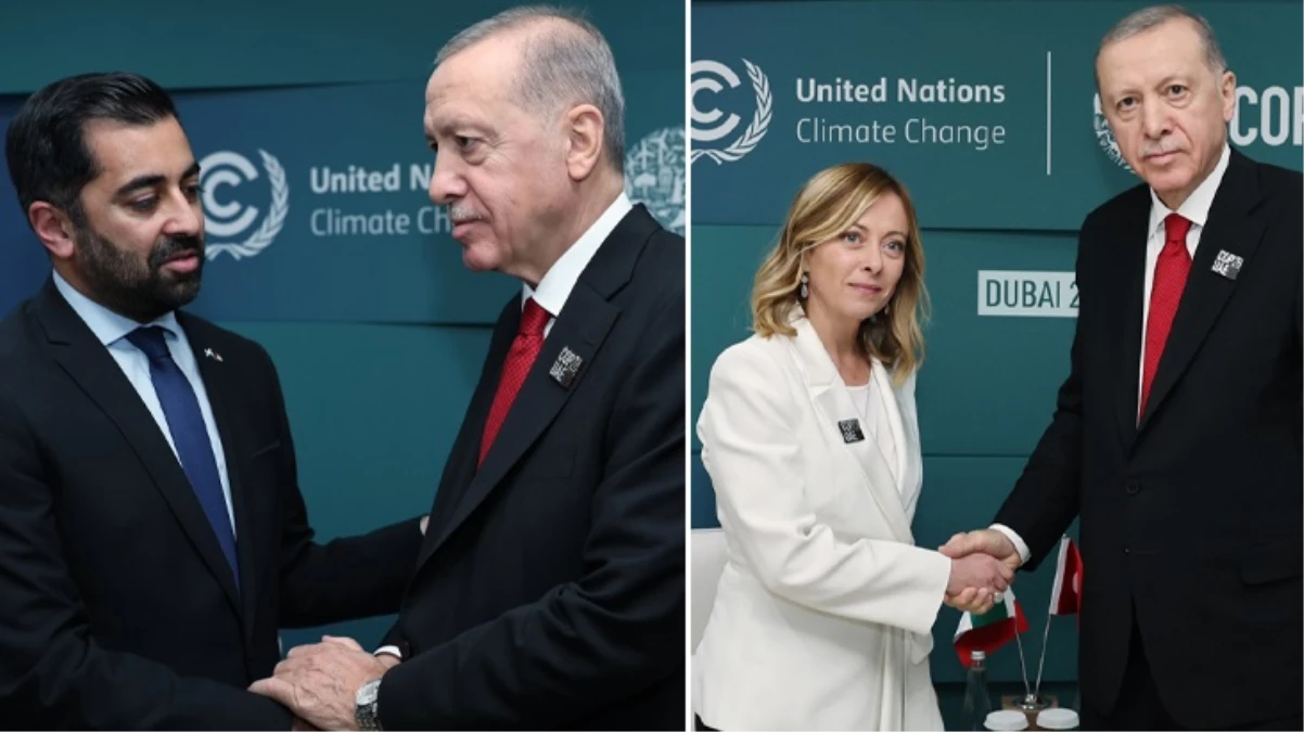 Erdoğan'ın Gazze diplomasisi hız kesmiyor! İklim Zirvesi'nde Yusuf ve Meloni ile bir araya geldi
