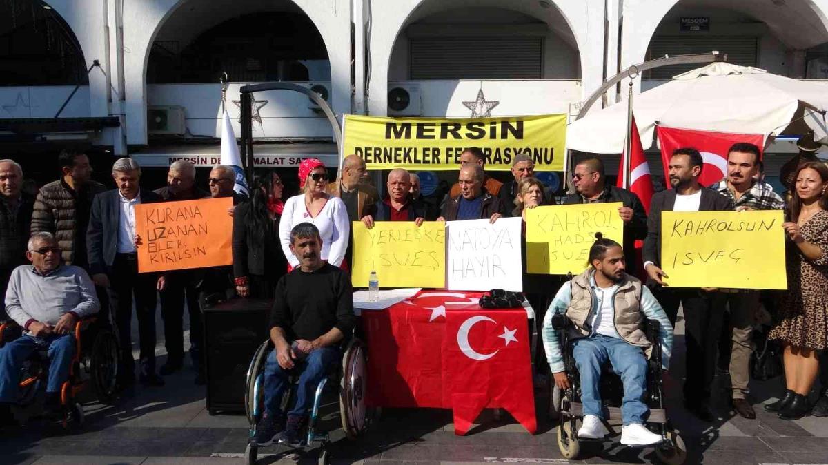 Kur'an-ı Kerim yakılmasına Mersin'den tepki: Tarih İsveç'i her daim Türkiye'ye mecbur kılmıştır