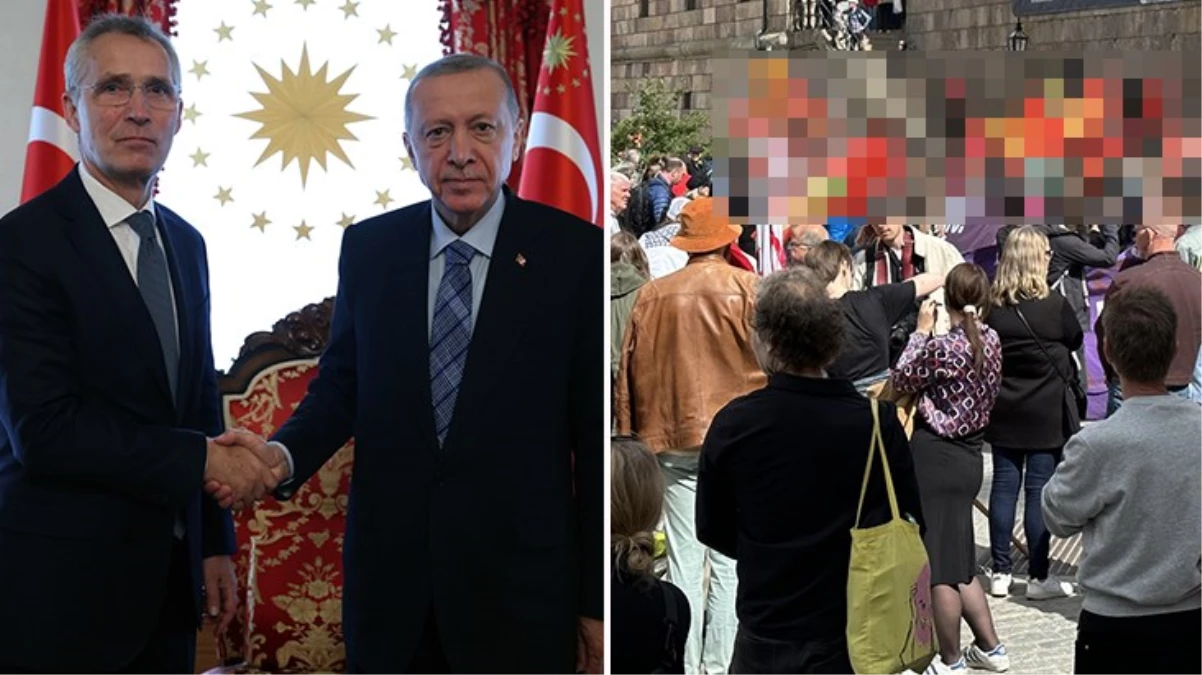 Stoltenberg'in Ankara'da Erdoğan'la görüştüğü saatlerde İsveç'te PKK yandaşları yine provokasyona imza attı