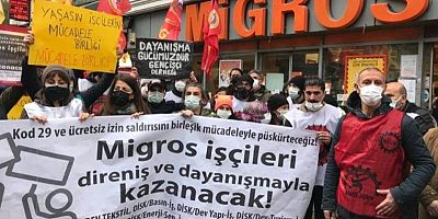 Migros işçileri, Yönetim Kurulu Başkanı Tuncay Özilhan’ı protesto etti
