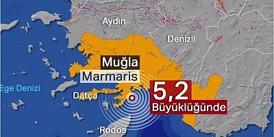 Muğla açıklarında 5 şiddetinde deprem