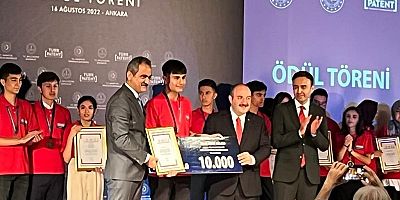 Ulusal Liseler Patent ve Faydalı Model Yarışması'ndan İzmir’e Ödül